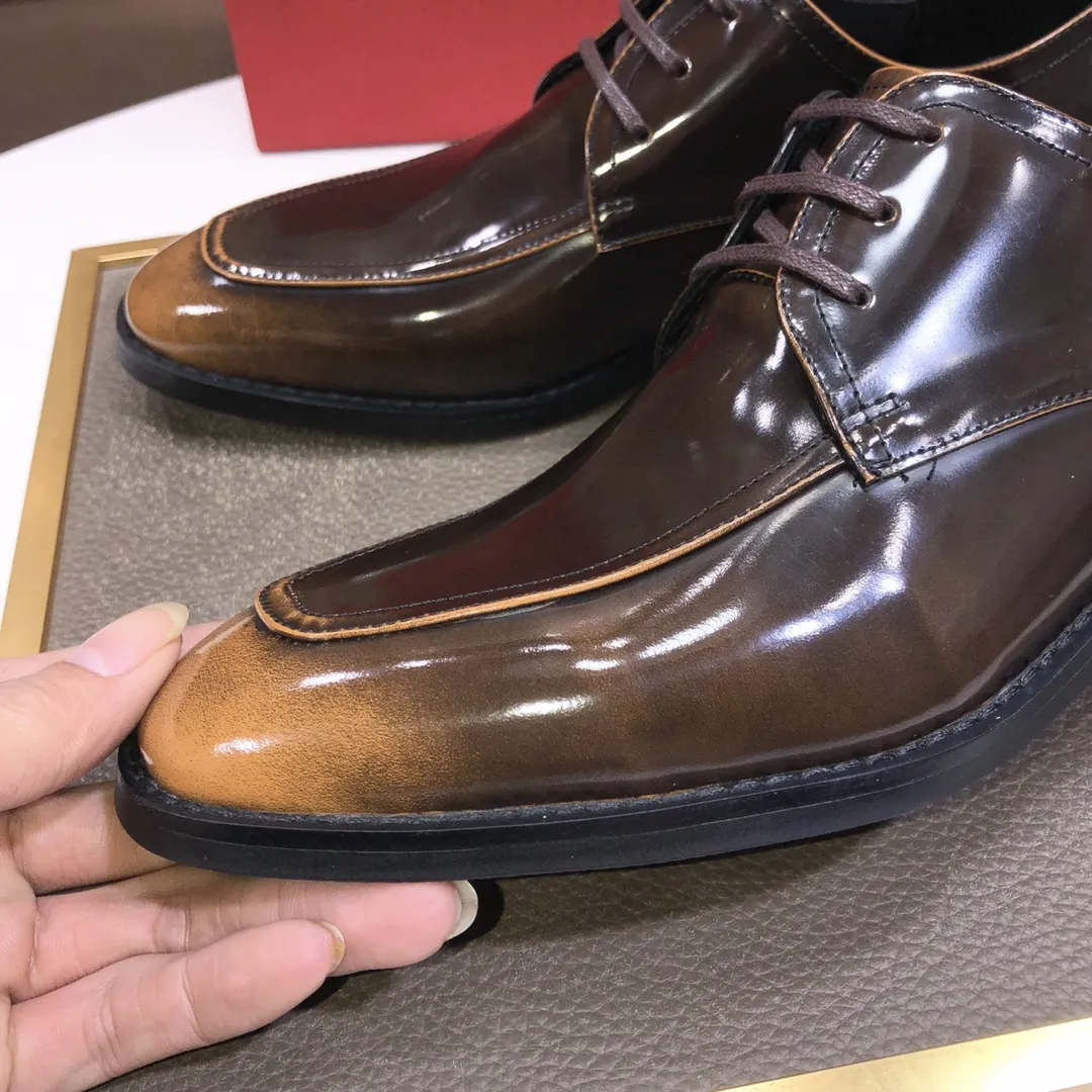 Men's shoes 💰480💰[Ferragamo/Ferragamo] The latest model in the counter, original imported cowhide fabric + sheepskin lining + original luxury metal buckle + original combination outsole, no pressure in comparison 38--44 (custom-made for 45, non-refundable)